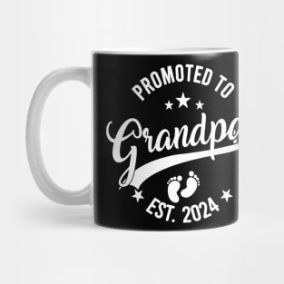 Promoted To Grandpa Est 2024 Fathers Day New Grandpa Mug